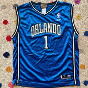 Rare Vintage Orlando Magic Tracy McGrady Blue Reebok Jersey —Size XL